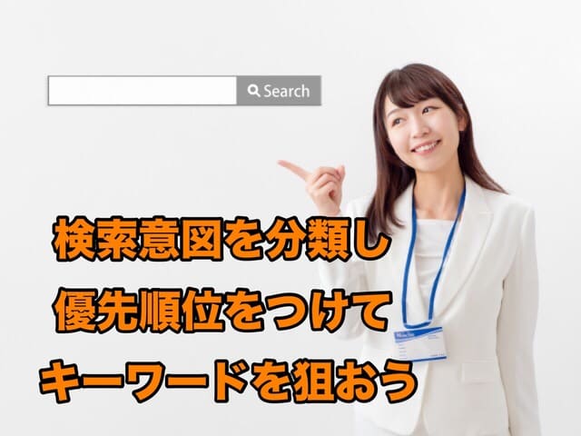 検索意図の分類を把握し、優先順位をつけてキーワードを狙おう