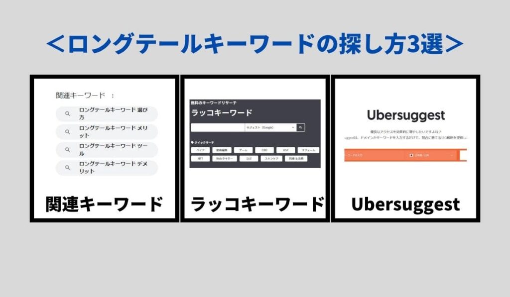 ロングテールキーワードの探し方3選