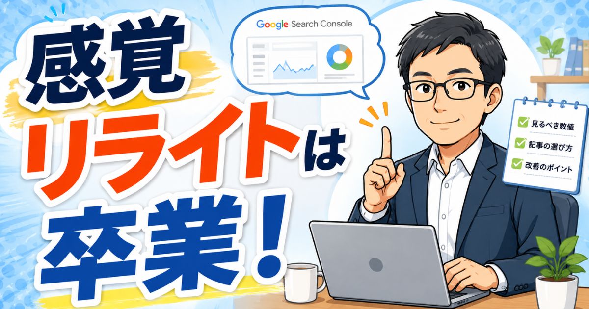 ブログのリライトで失敗しない！サーチコンソールの見方と改善手順