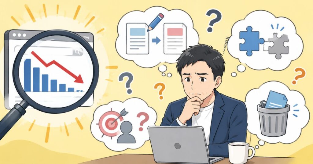 ブログ記事をリライトして順位が下がる原因