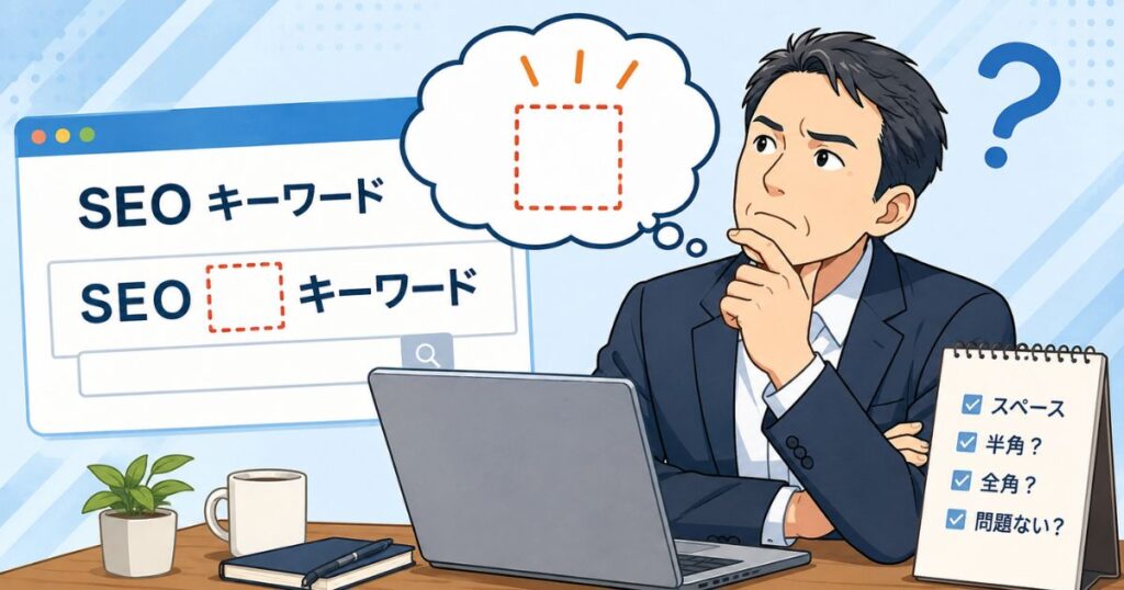SEOキーワードの間にスペースを入れても大丈夫？