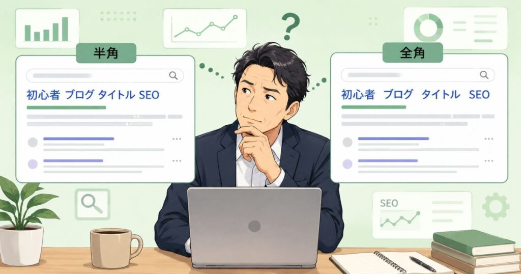 半角スペースと全角スペースでSEO効果は変わる？