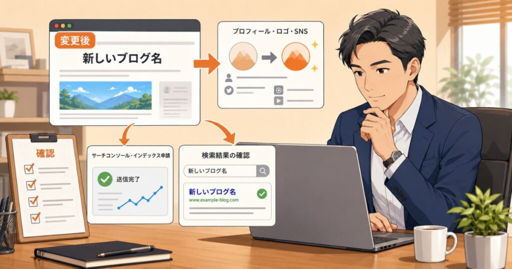 ブログ名を変更した後にやるべき作業