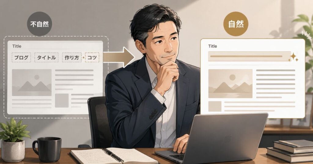 SEOではスペースより自然なタイトル設計が大切