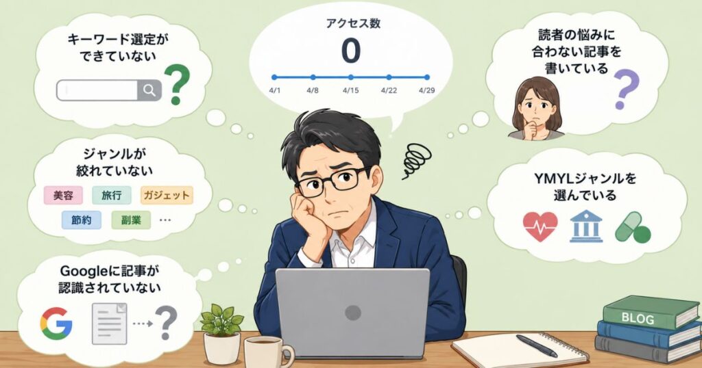 ブログのアクセスゼロが続く原因
