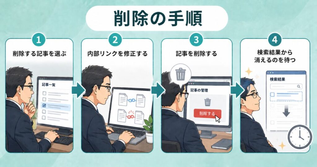 記事を削除する手順