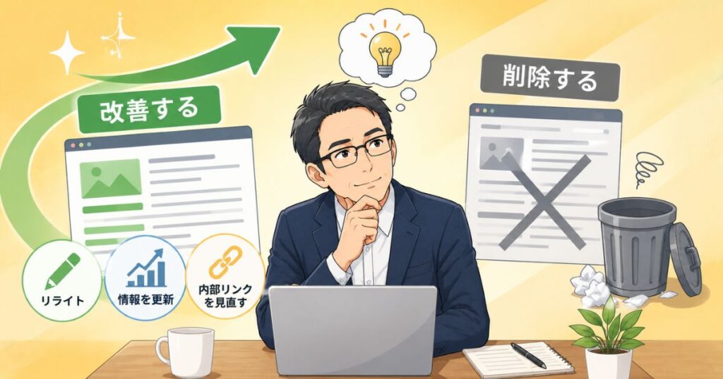 古い記事は削除だけでなく改善も検討しよう