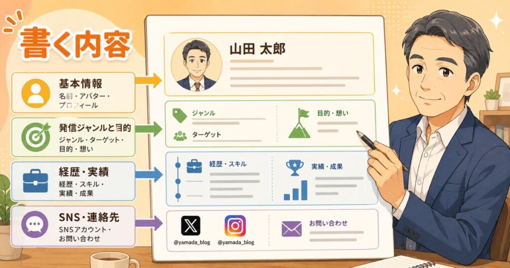 ブログの運営者情報に書くべき内容